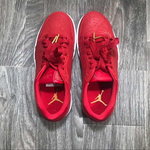 Nike Air Jordan 1 Low NS Gym Red & Gold WMNS AJ1 - Picture 7 of 12